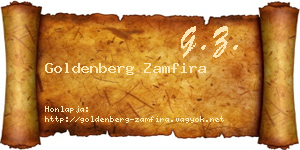Goldenberg Zamfira névjegykártya
